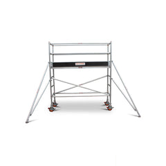 1.9m – 2.2m Narrow Aluminium Mobile Scaffold Base Tower with 4 Outriggers & Kickboards