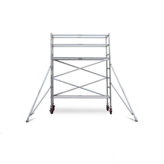 2.3m – 2.6m Narrow Aluminium Mobile Scaffold Base Tower with 4 Outriggers & Kickboards