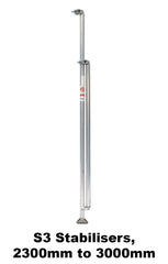 3.1m – 3.4m Narrow Aluminium Mobile Scaffold Base Tower with Kickboards
