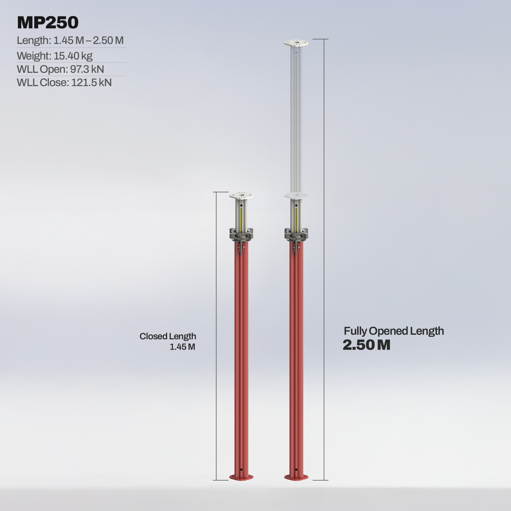 Citizen Aluminium Prop (1.45M - 2.50M) – Lightweight, Adjustable & High Strength