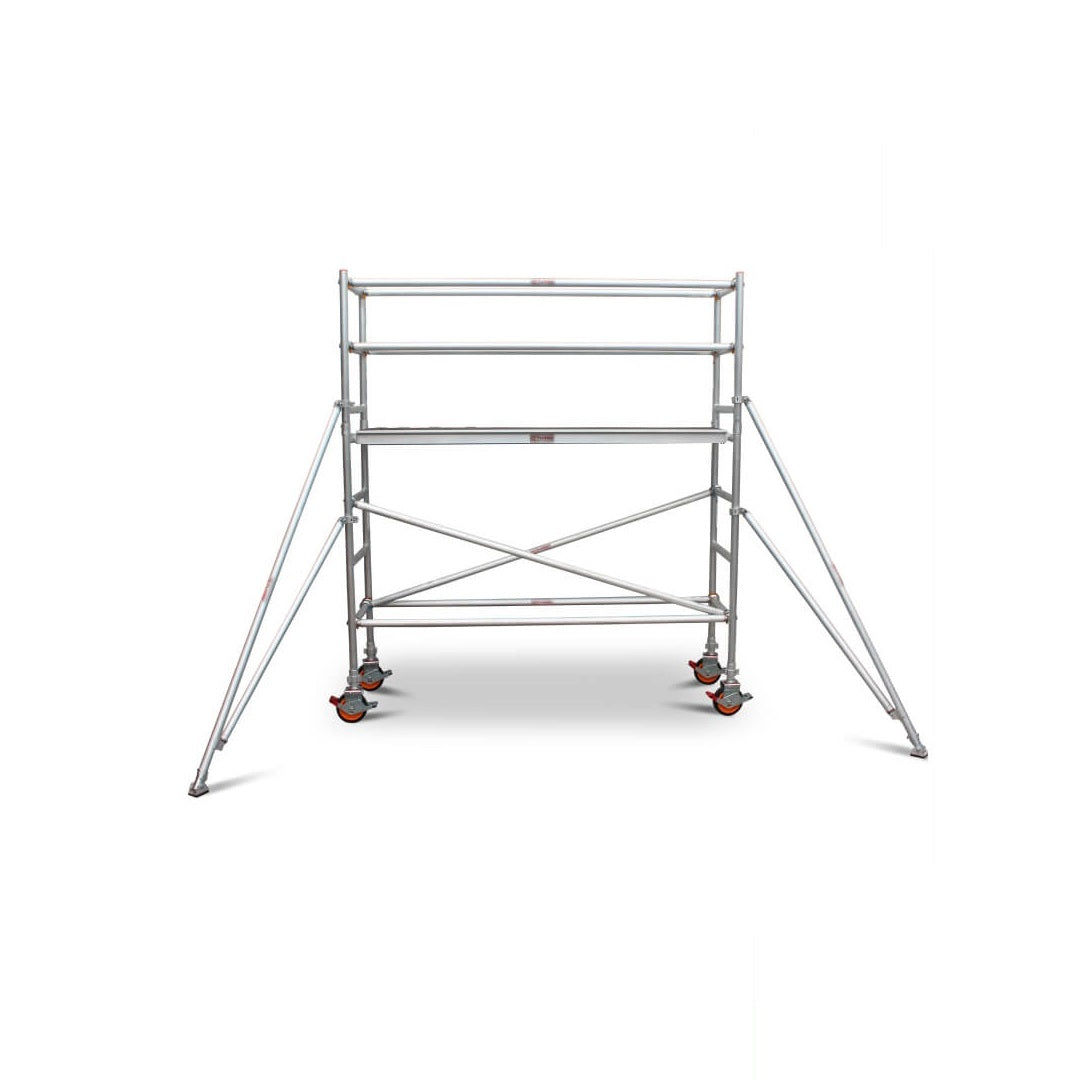 1.9m – 2.2m Narrow Aluminium Mobile Scaffold Base Tower with 4 Outriggers