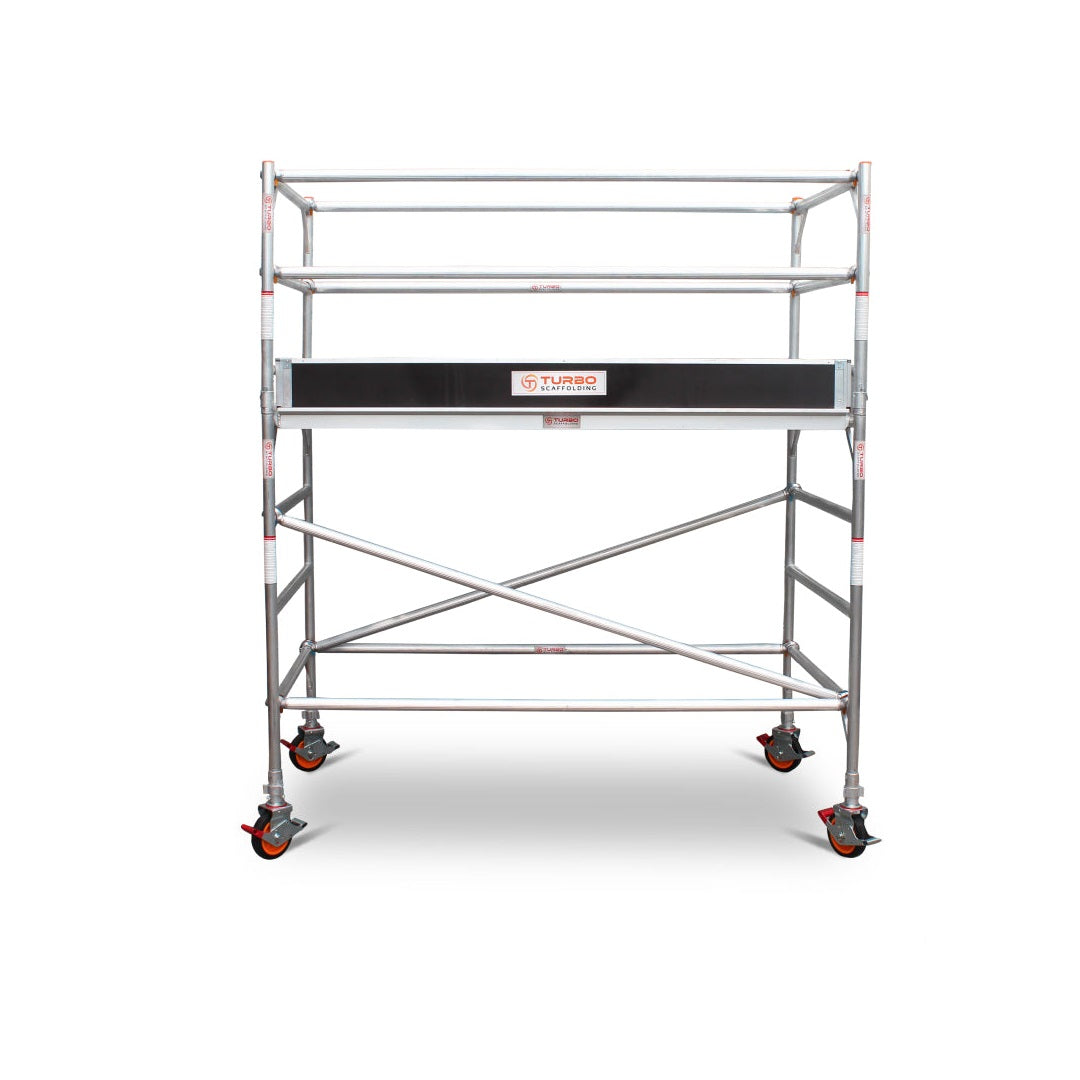 1.9m – 2.2m Wide Aluminium Mobile Scaffold Base Tower with Kickboards