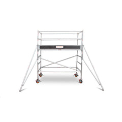 1.9m – 2.2m Wide Aluminium Mobile Scaffold Base Tower with 2 Outriggers & Kickboards