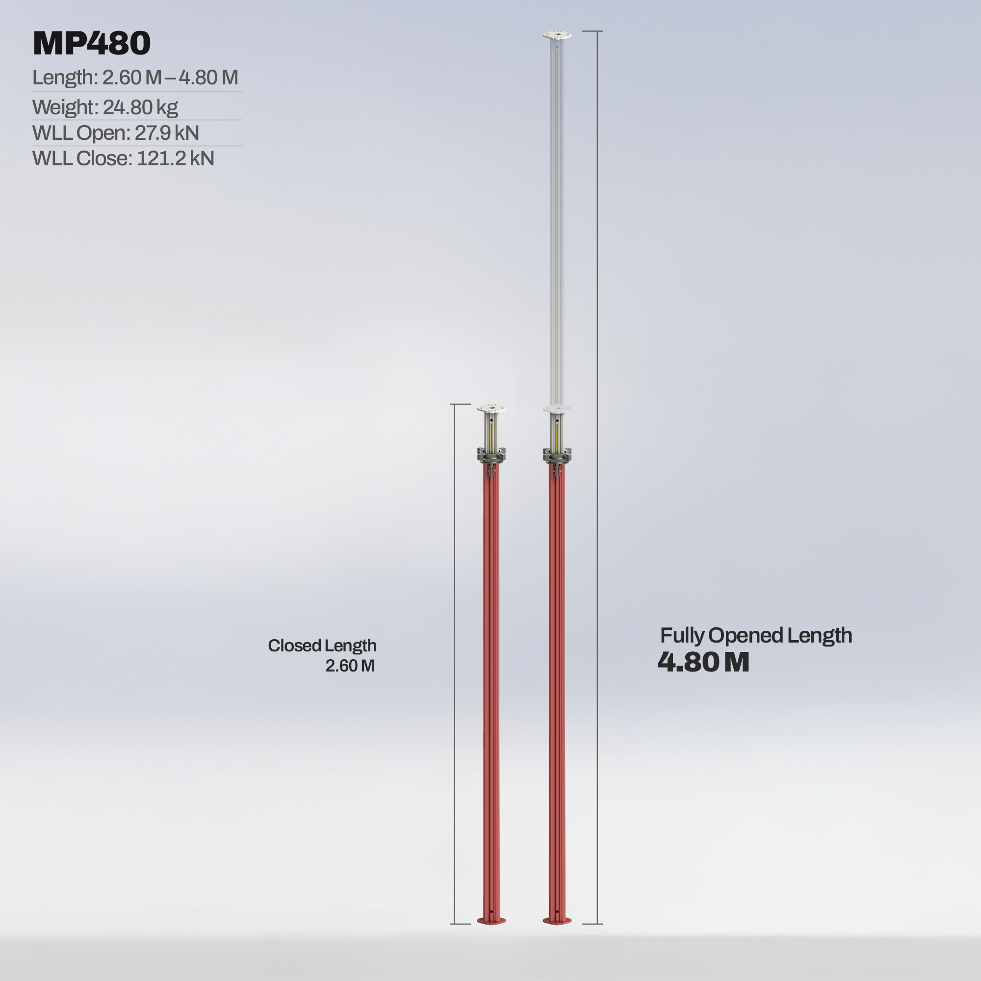 Citizen Aluminium Prop (2.60M - 4.80M) – Heavy-Duty & Versatile Support
