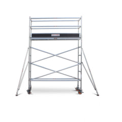 2.7m – 3.0m Narrow Aluminium Mobile Scaffold Base Tower with 2 Outriggers & Kickboards