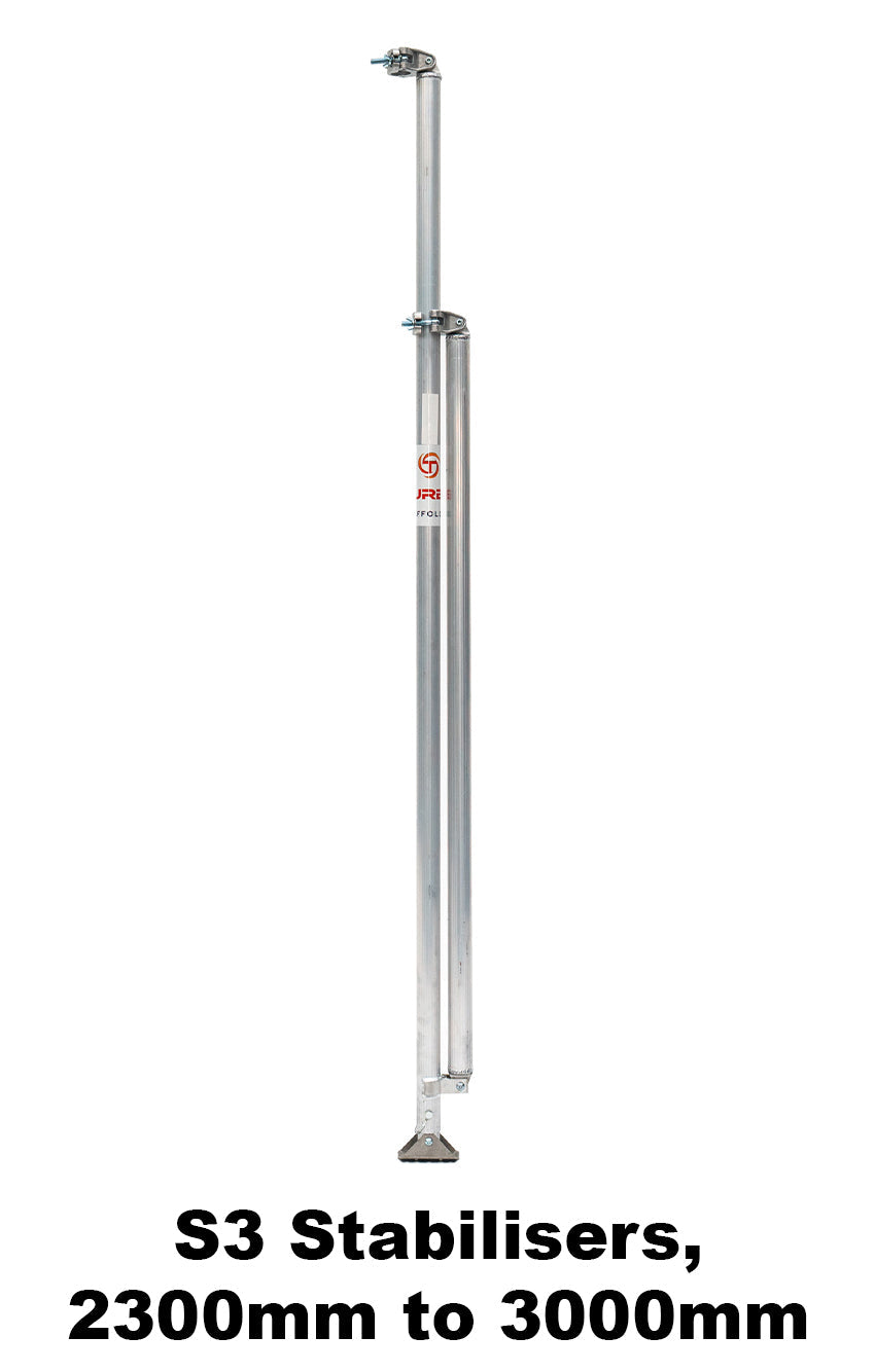 3.1m – 3.4m Narrow Aluminium Mobile Scaffold Base Tower