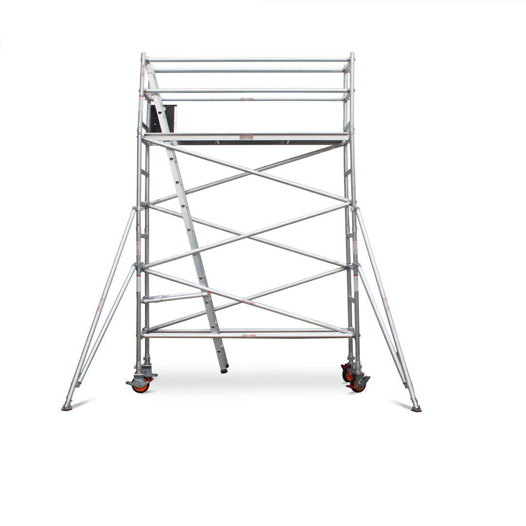 3.1m – 3.4m Narrow Aluminium Mobile Scaffold Base Tower with 2 Outriggers