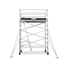 3.1m – 3.4m Wide Aluminium Mobile Scaffold Base Tower with 2 Outriggers & Kickboards