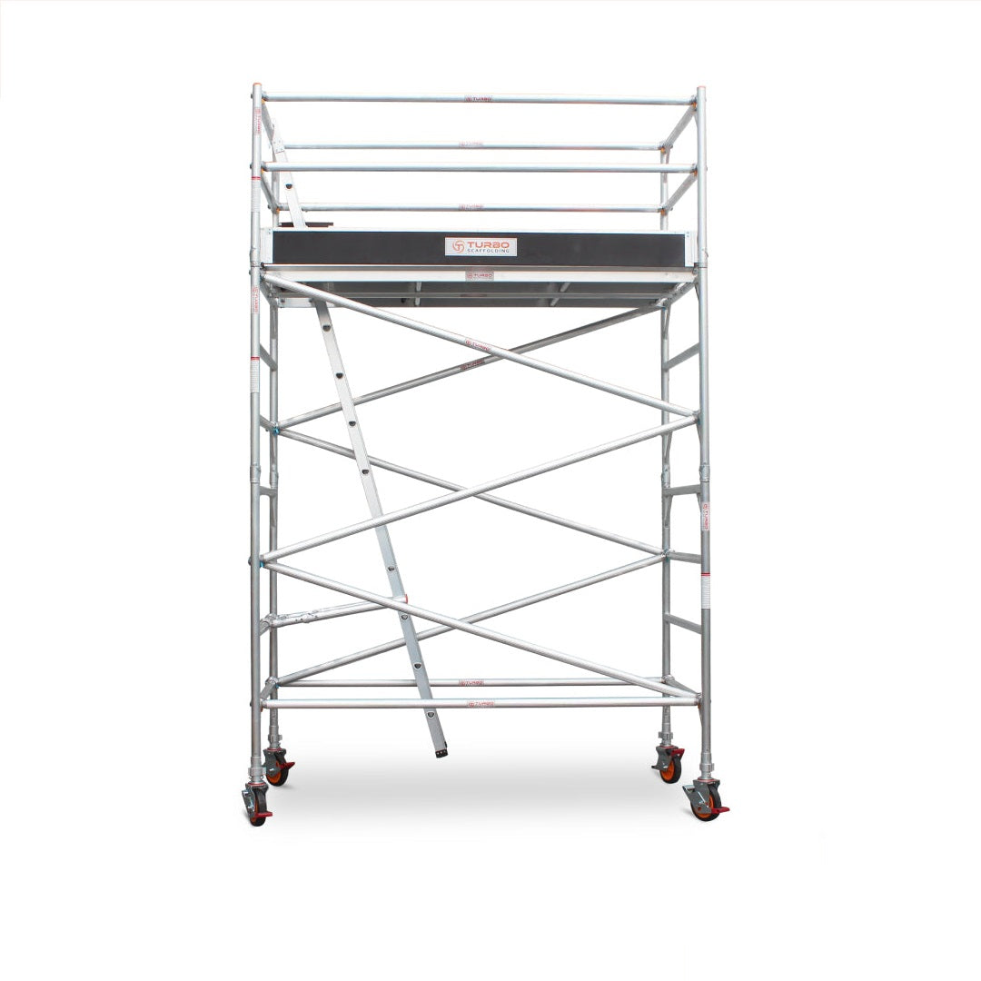 3.1m – 3.4m Wide Aluminium Mobile Scaffold Base Tower with Kickboards