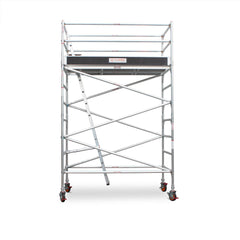 3.1m – 3.4m Wide Aluminium Mobile Scaffold Base Tower with Kickboards