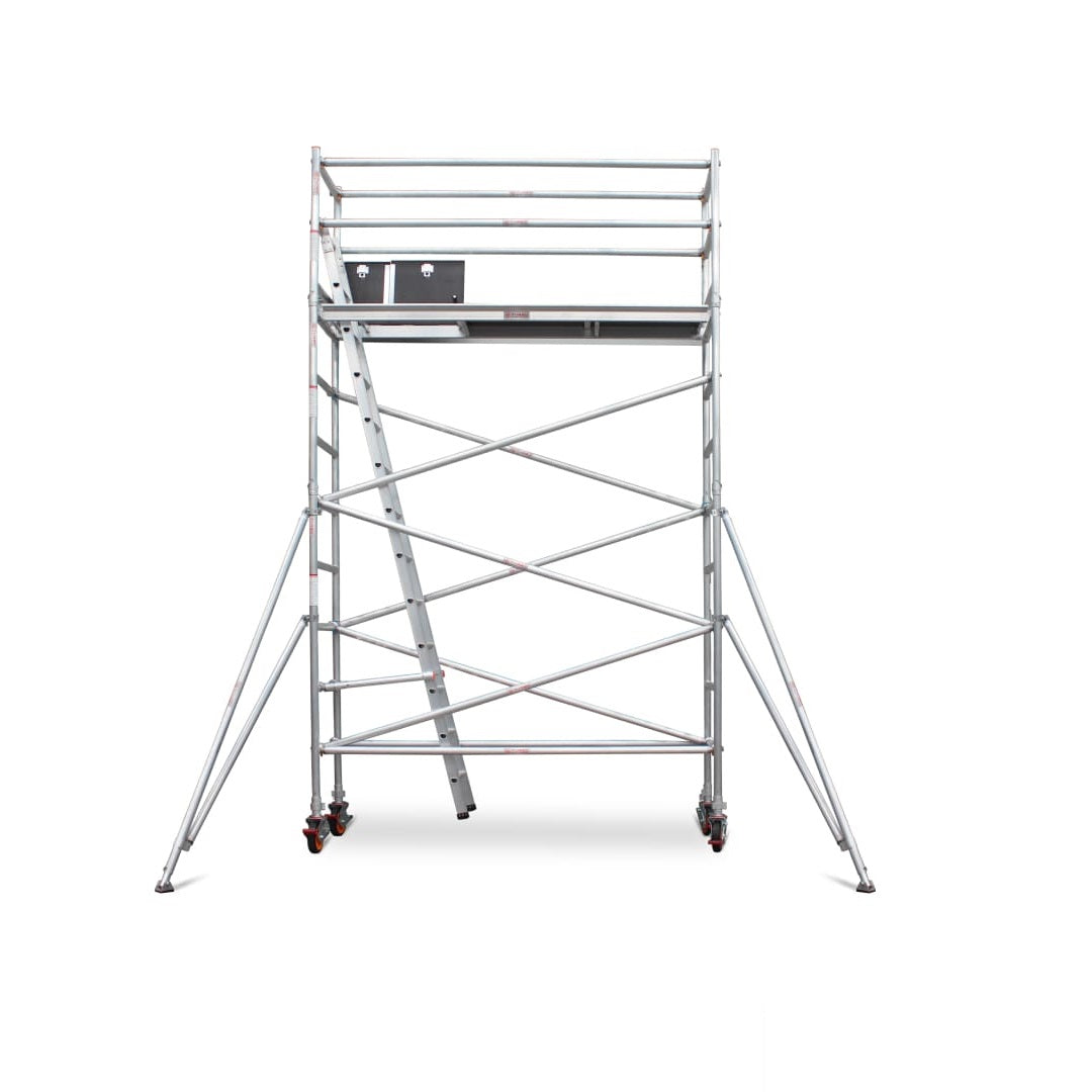 3.5m – 3.8m Narrow Aluminium Mobile Scaffold Base Tower with 4 Outriggers