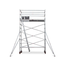 3.5m – 3.8m Narrow Aluminium Mobile Scaffold Base Tower with 4 Outriggers