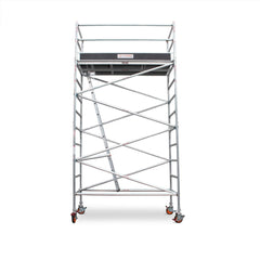 3.9m - 4.2m Wide Aluminium Mobile Scaffold Base Tower with Kickboards