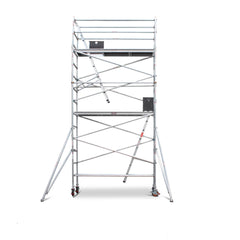 4.7m – 5.0m Narrow Aluminium Mobile Scaffold Base Tower with 4 Outriggers