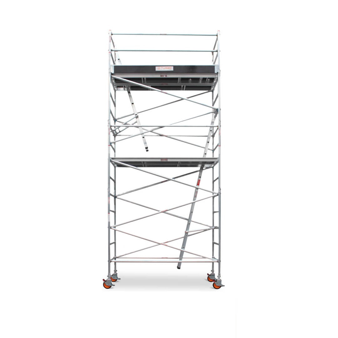 5.1m – 5.4m Wide Aluminium Mobile Scaffold Base Tower with Kickboards
