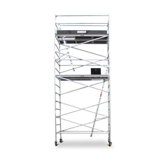 5.5m - 5.8m Wide Aluminium Mobile Scaffold Base Tower with Kickboards