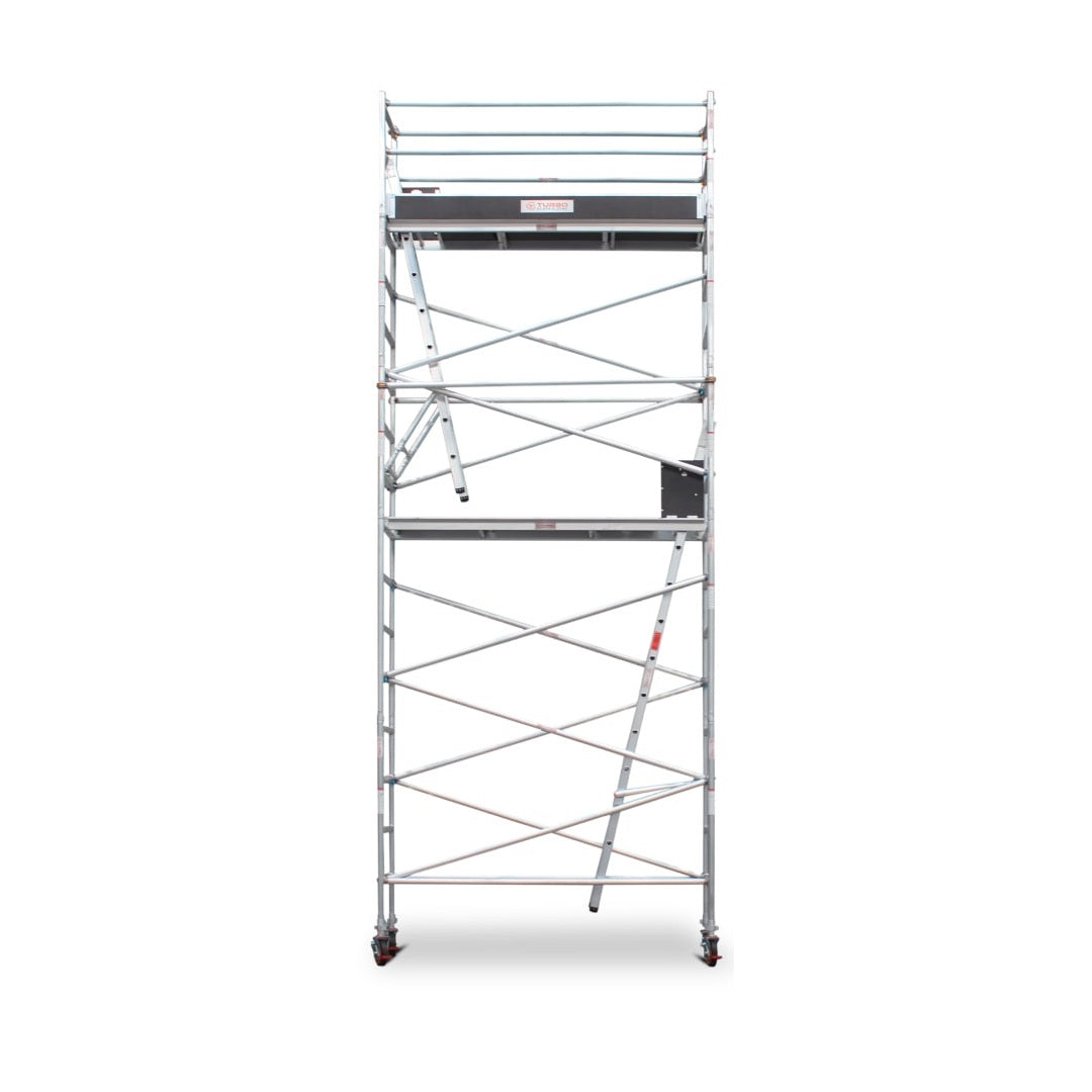 5.9m - 6.2m Narrow Aluminium Mobile Scaffold Base Tower with Kickboards