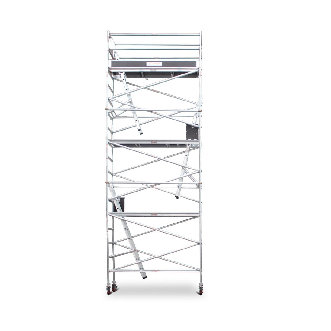 6.3m - 6.6m Narrow Aluminium Mobile Scaffold Base Tower with Kickboards