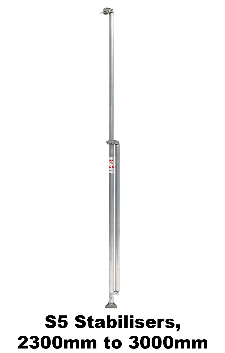 6.3m - 6.6m Wide Aluminium Mobile Scaffold Base Tower with 4 Outriggers & Kickboards