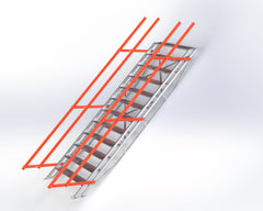 12 Step Wide Aluminium Adjustable Stair – From 1.91M to 2.67M High