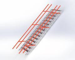 15 Step Wide Aluminium Adjustable Stair – From 2.39M to 3.33M High