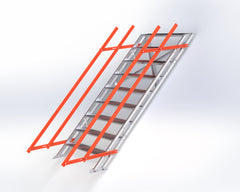 9 Step Wide Aluminium Adjustable Stair – From 1.43M to 2.0M High